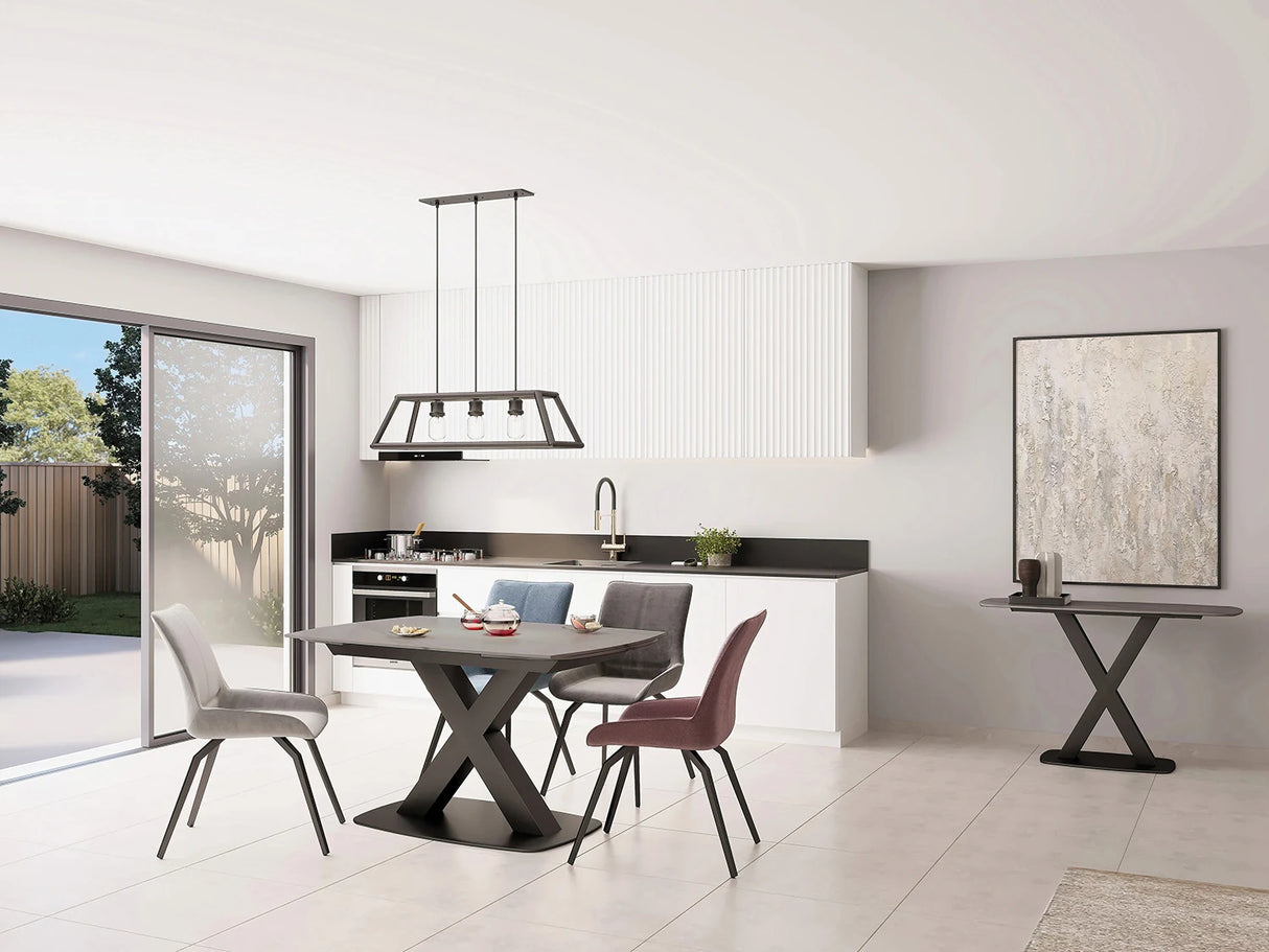 Small Fixed Dining Table - In Grey Stone