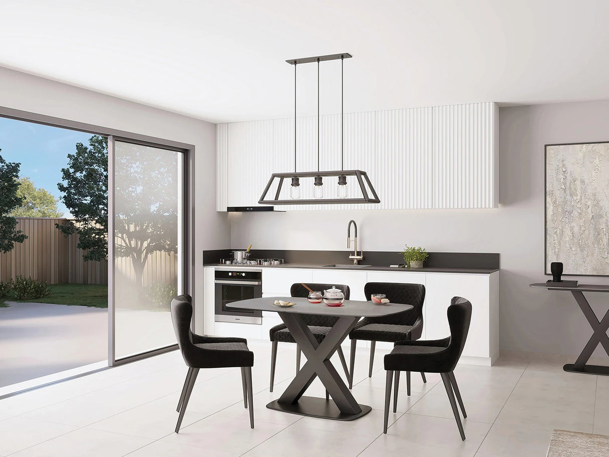 Small Fixed Dining Table - In Grey Stone