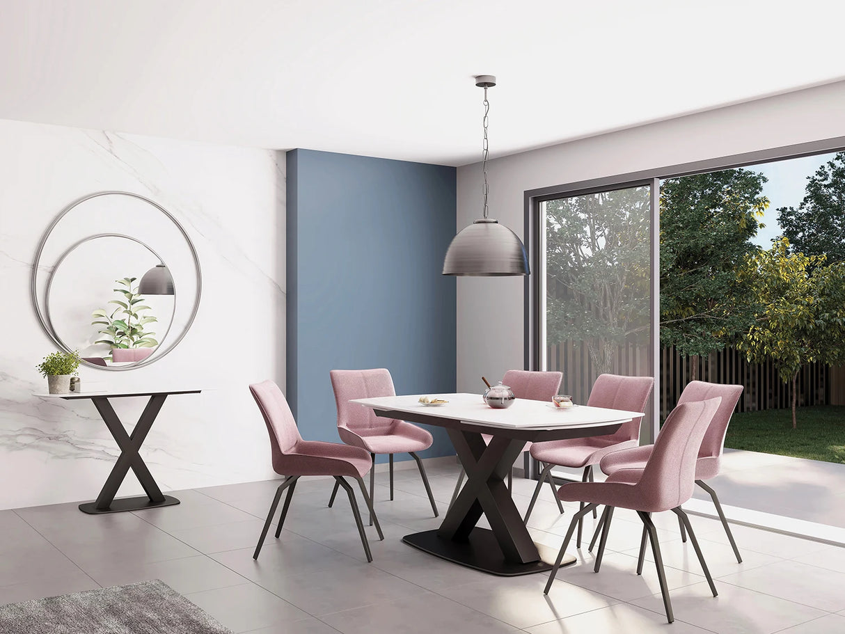 Medway Swivel Chair Dusky Pink