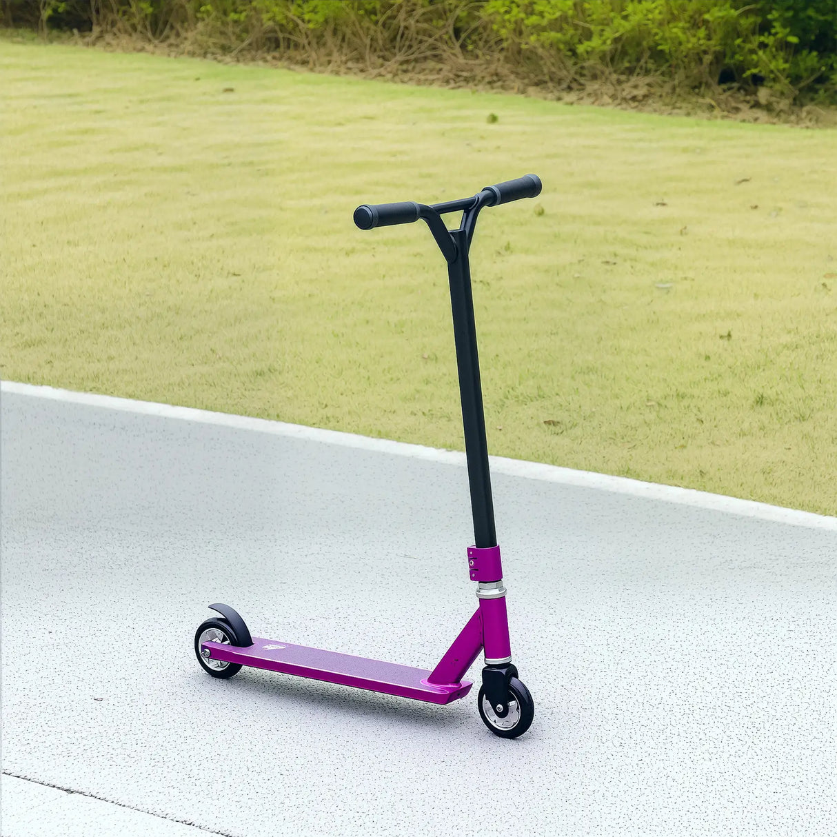 HOMCOM Stunt Scooter, 360 Entry Level Tricks Scooter w/ Lightweight Aluminium Deck and ABEC 7 Bearing, For Age 14+ Beginners, Purple