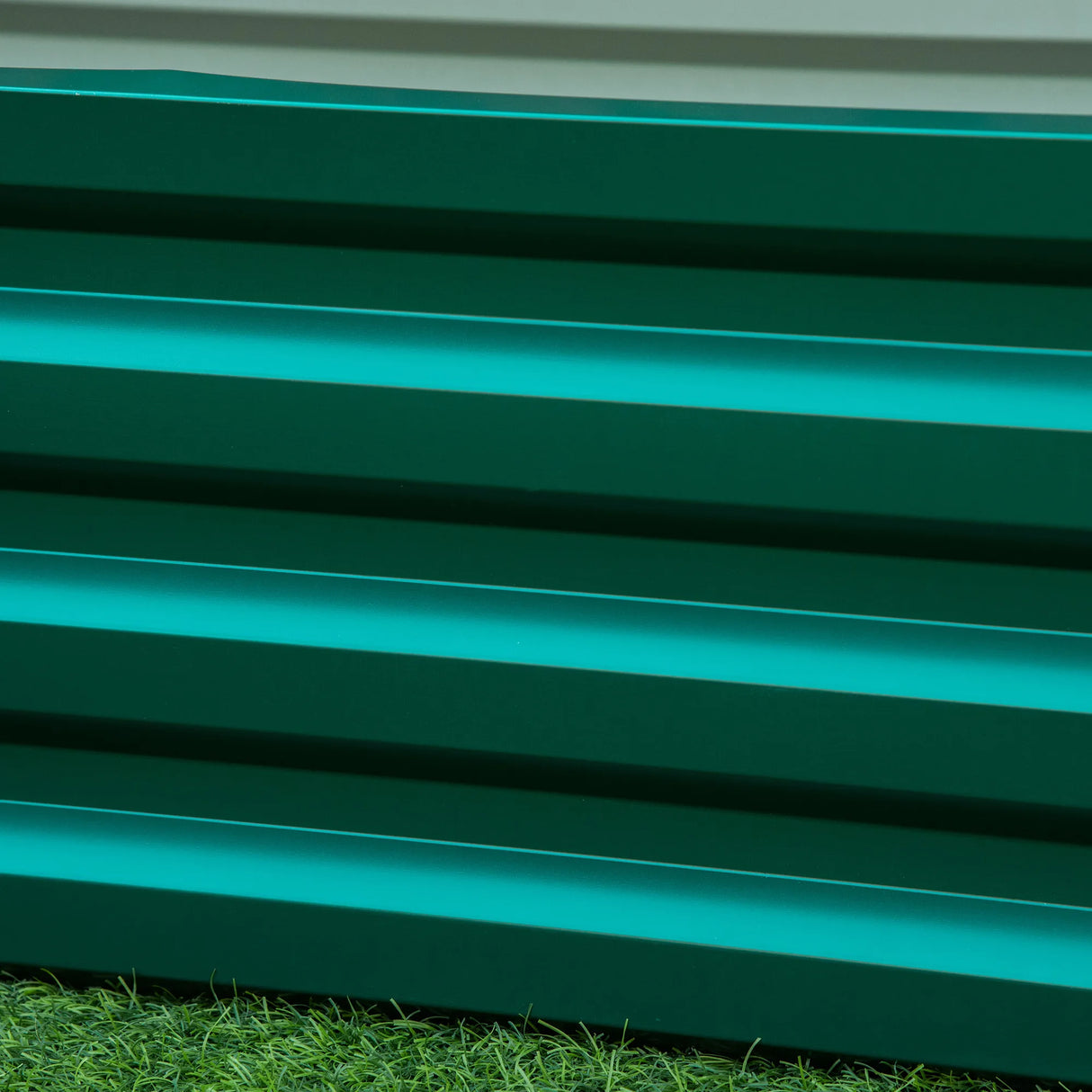 Outsunny Raised Beds for Garden, Galvanized Outdoor Planters, for Herbs and Vegetables, Use for Patio, Backyard, Balcony, Green