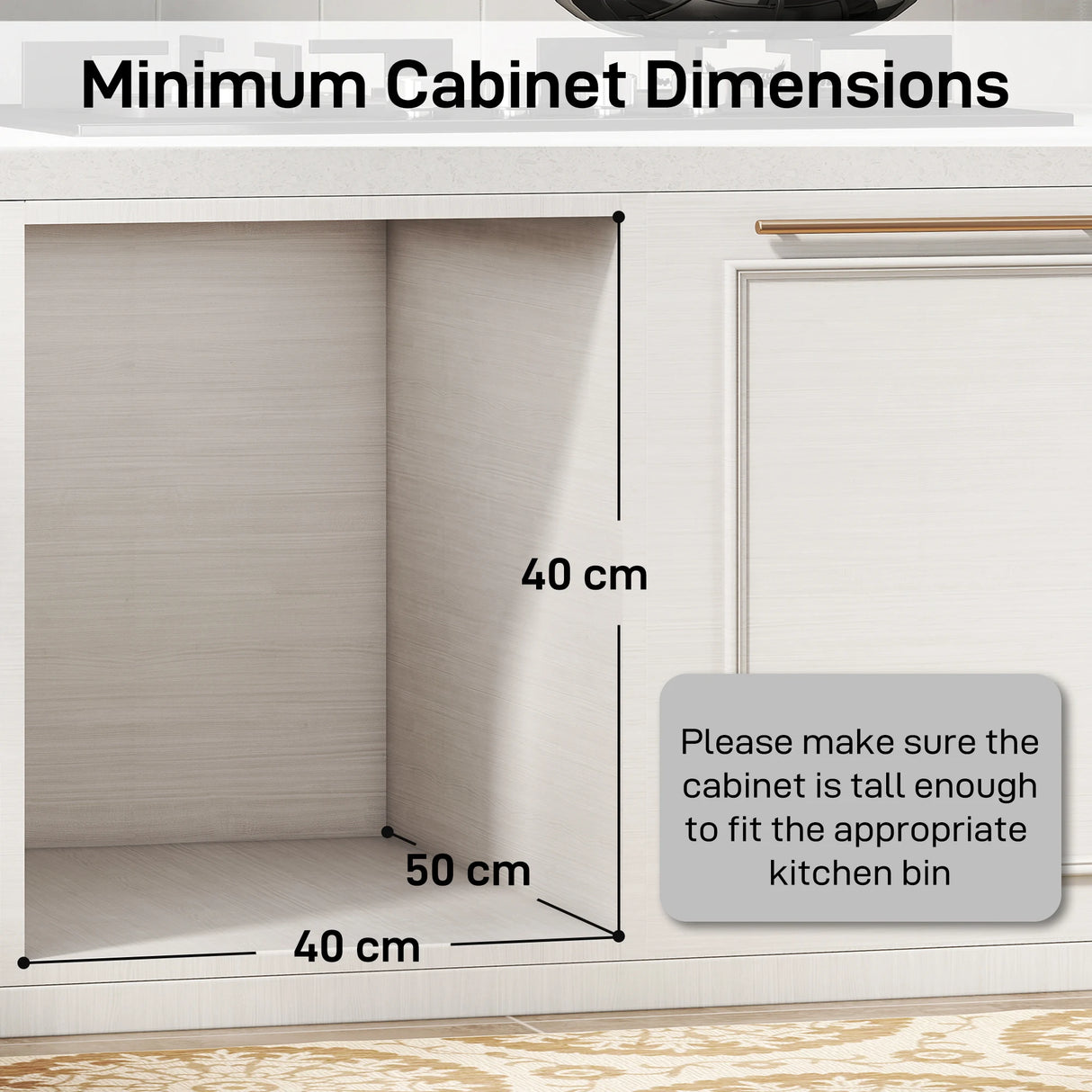 HOMCOM Pull Out Bin, Under Sink Bin - 2 Removable Compartments (15L Each) for 400mm Cabinets, Light Grey
