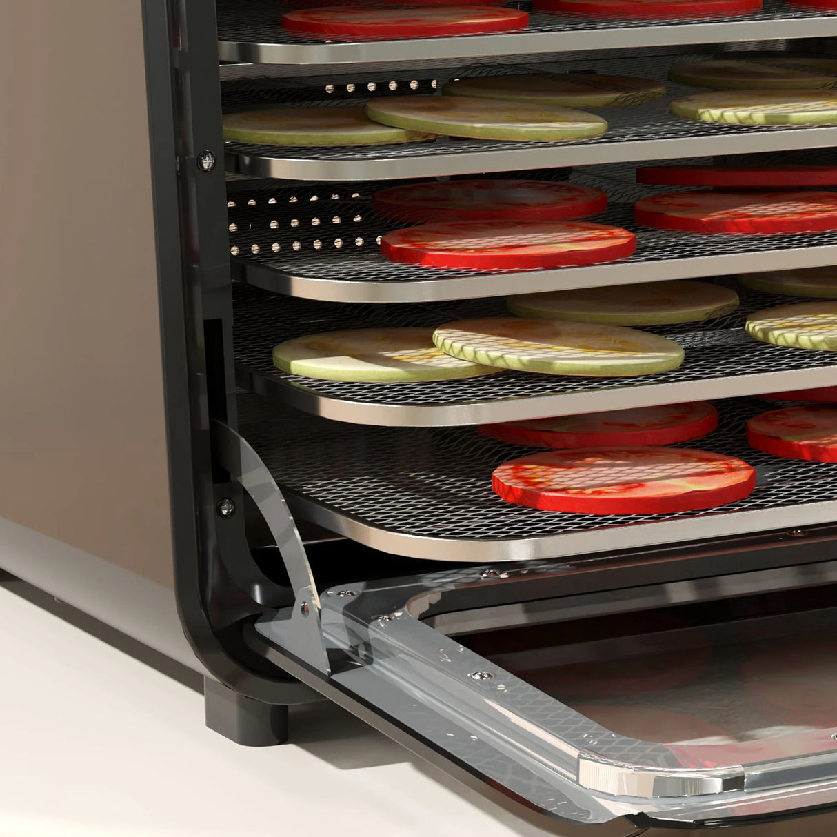 HOMCOM 35-70C Six-Tray Food Dehydrator - Black