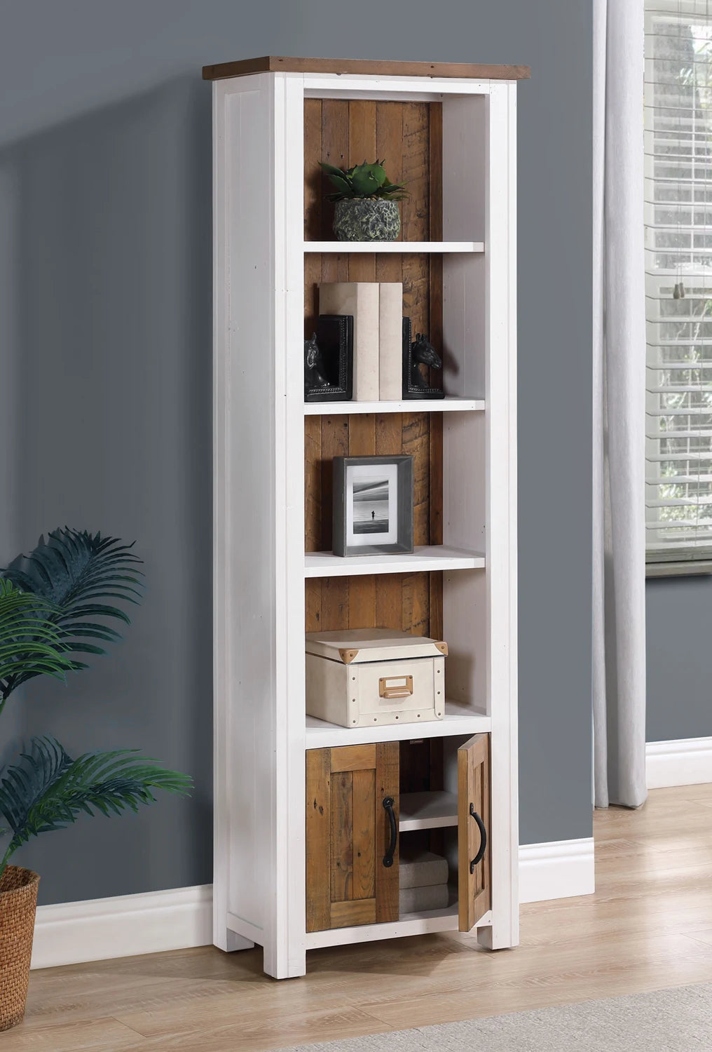 Splash of White - Narrow Bookcase
