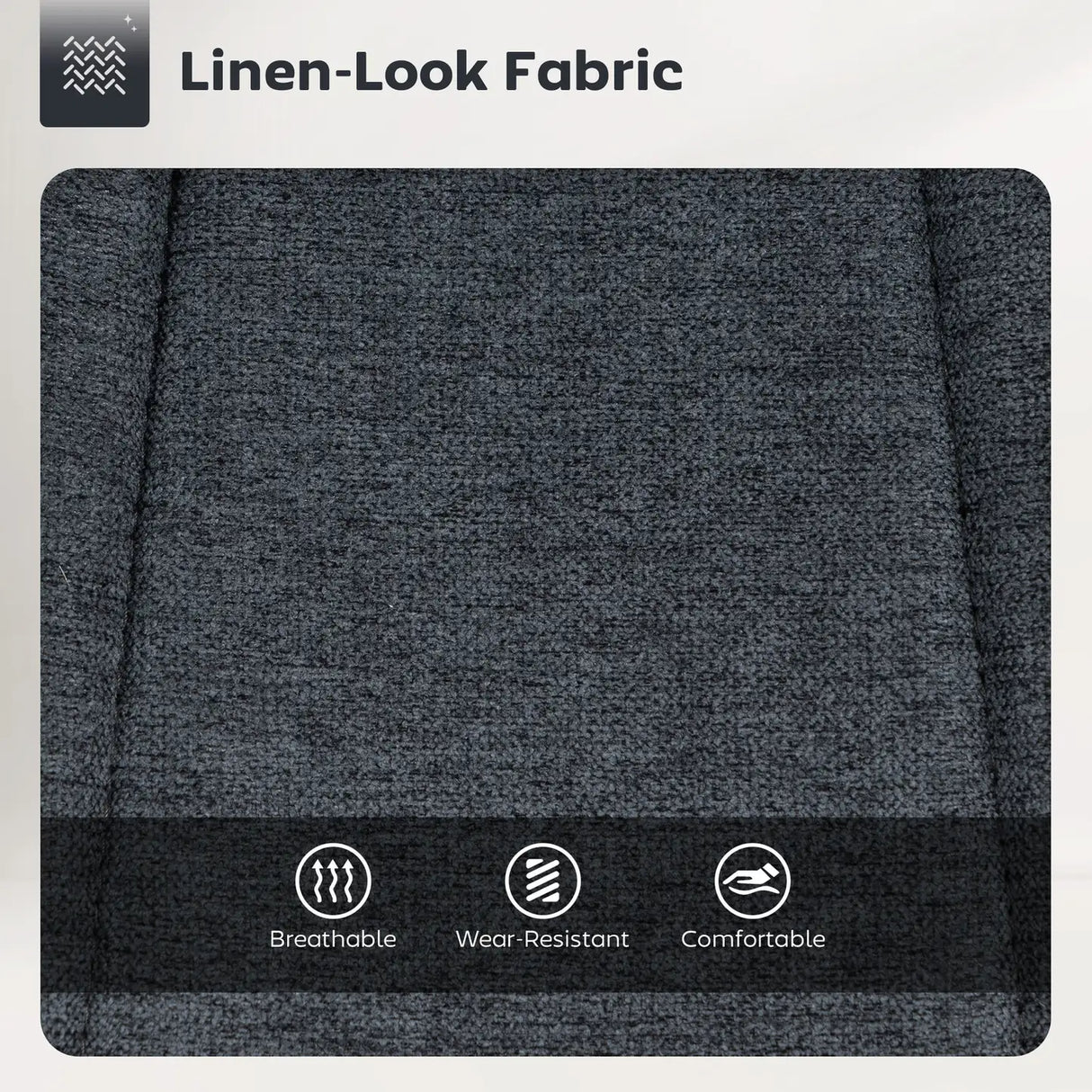 HOMCOM Set of Two Relaxed Tub Bar Stools - Dark Grey