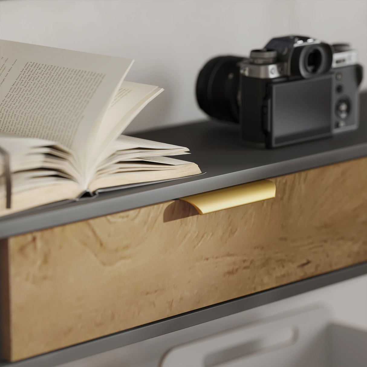 HOMCOM 120 cm Floating TV Stand with Storage - Charcoal Grey