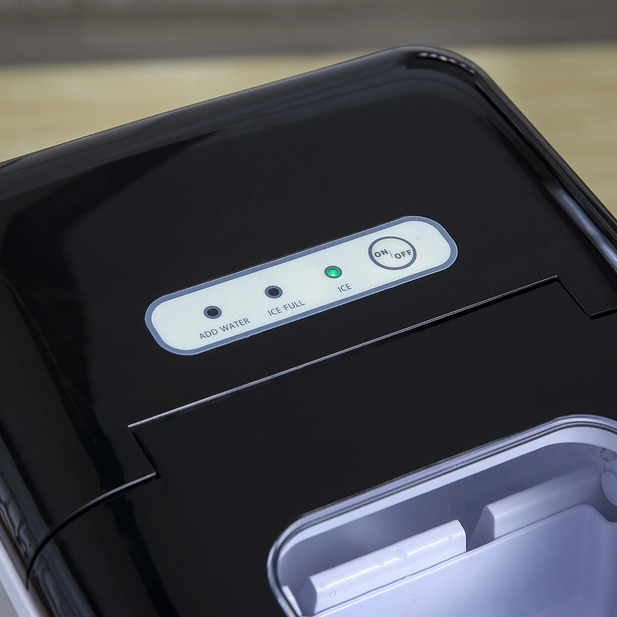 HOMCOM Ice Maker Machine Countertop, 9 Ice Cubes in 8 Mins, 12KG in 24Hrs, Self-Cleaning Portable Ice Cube Maker w/ Adjustable Ice Size, Ice Scoop, Basket, Stainless Steel, No Plumbing Required, Black