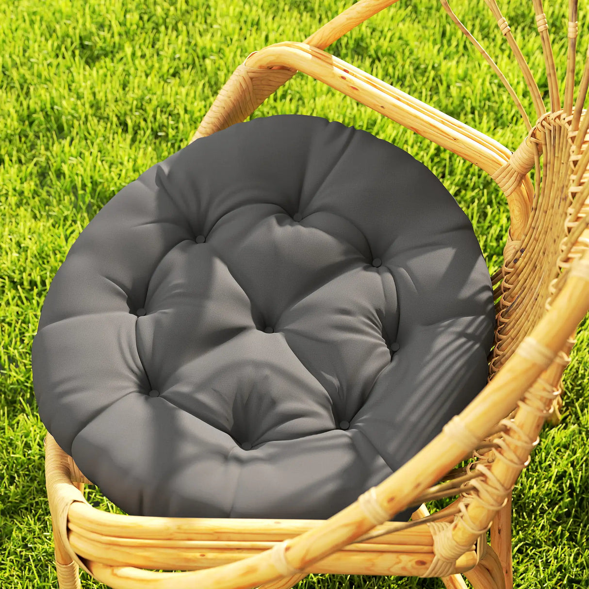 Outsunny Set of Two 60cm Outdoor Cushions - Dark Grey