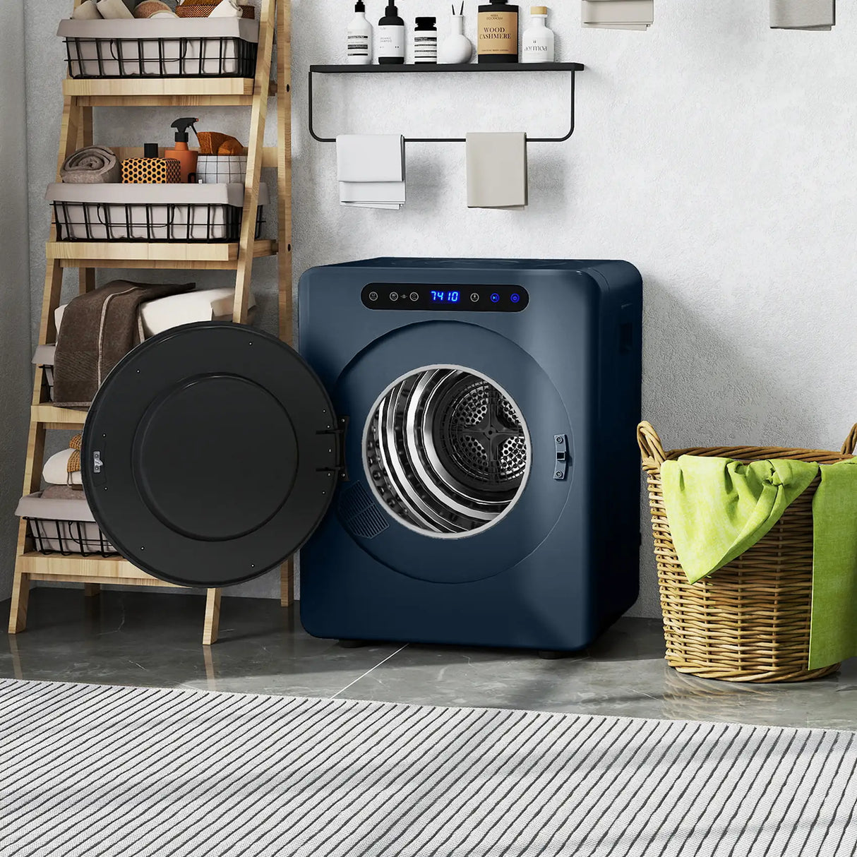 HOMCOM 5kg Compact 40-60C Tumble Dryer Blue
