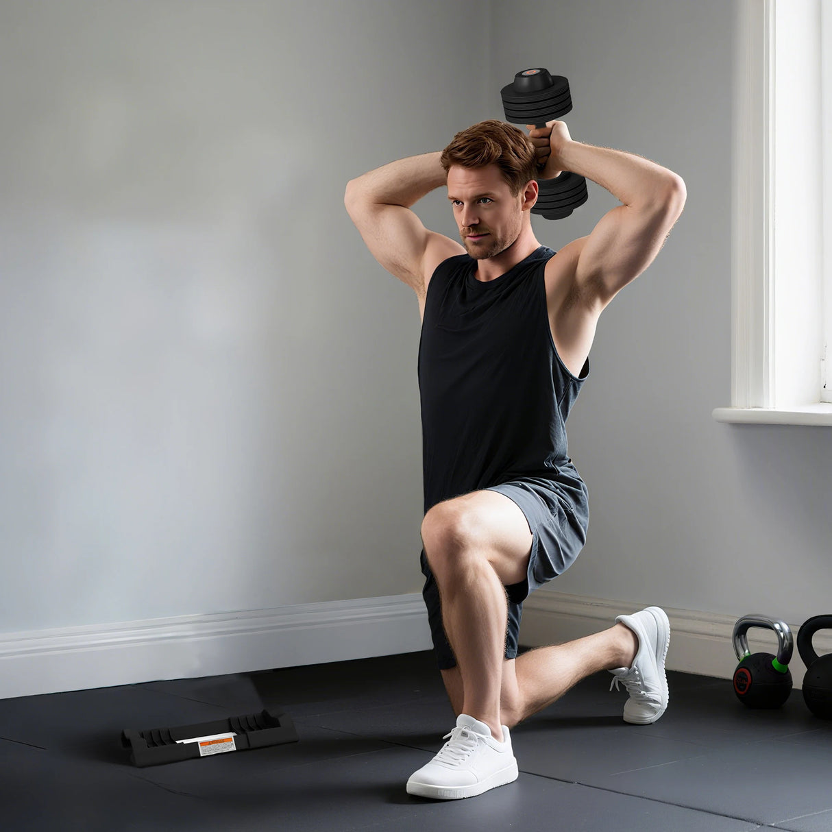 SPORTNOW Adjustable Dumbbells Set, 4-in-1 Weights Set with Storage Tray, Non-Slip Handle, 7kg, 13kg, 18kg, 24kg