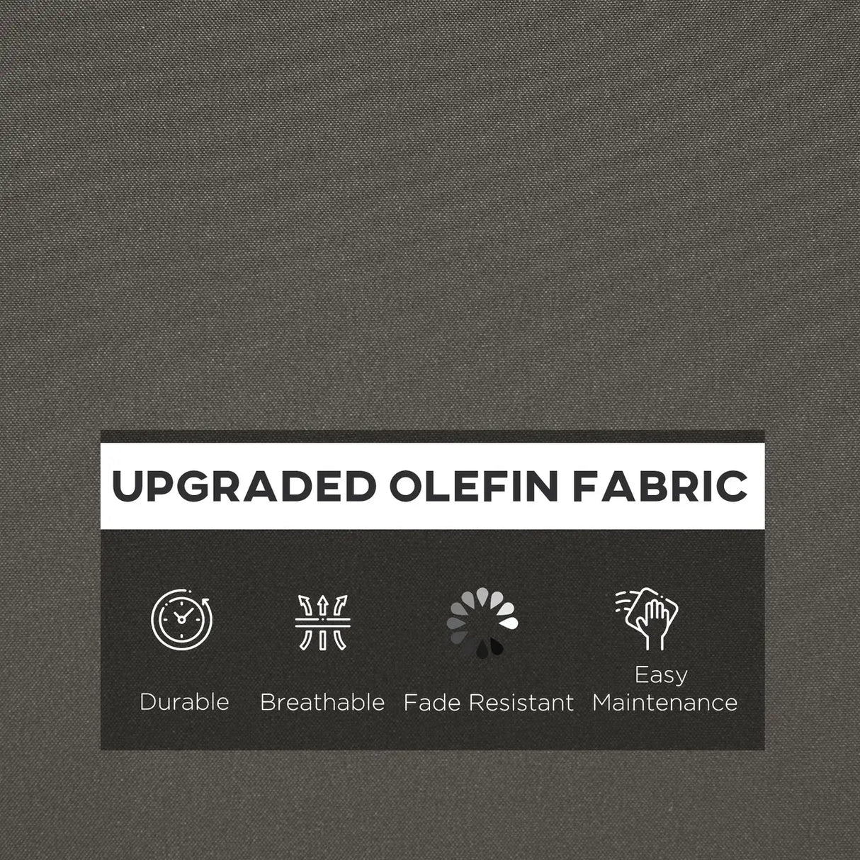 Outsunny Outdoor Seat and Back Cushion Set Patio Deep Seating Chair Replacement Cushion