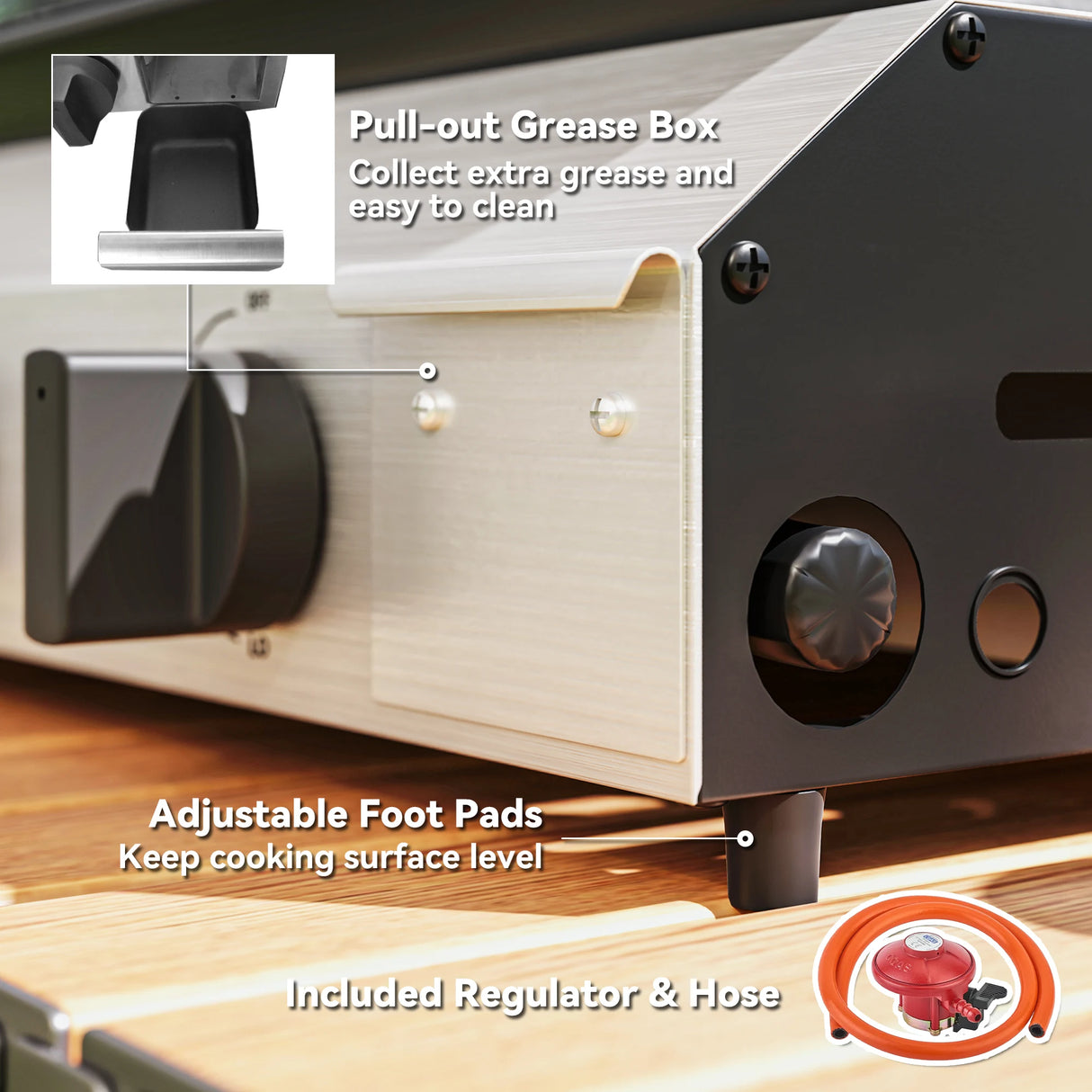 Outsunny Two Burner Portable Gas Grill