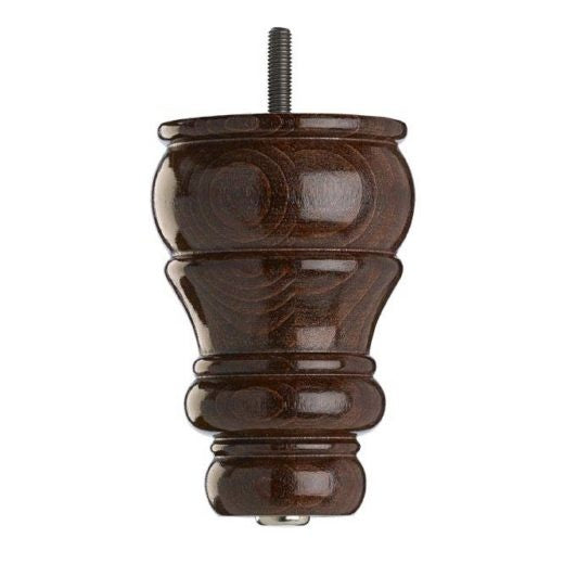 Wooden Sofa Leg 125mm x 90mm – Mahogany Finish