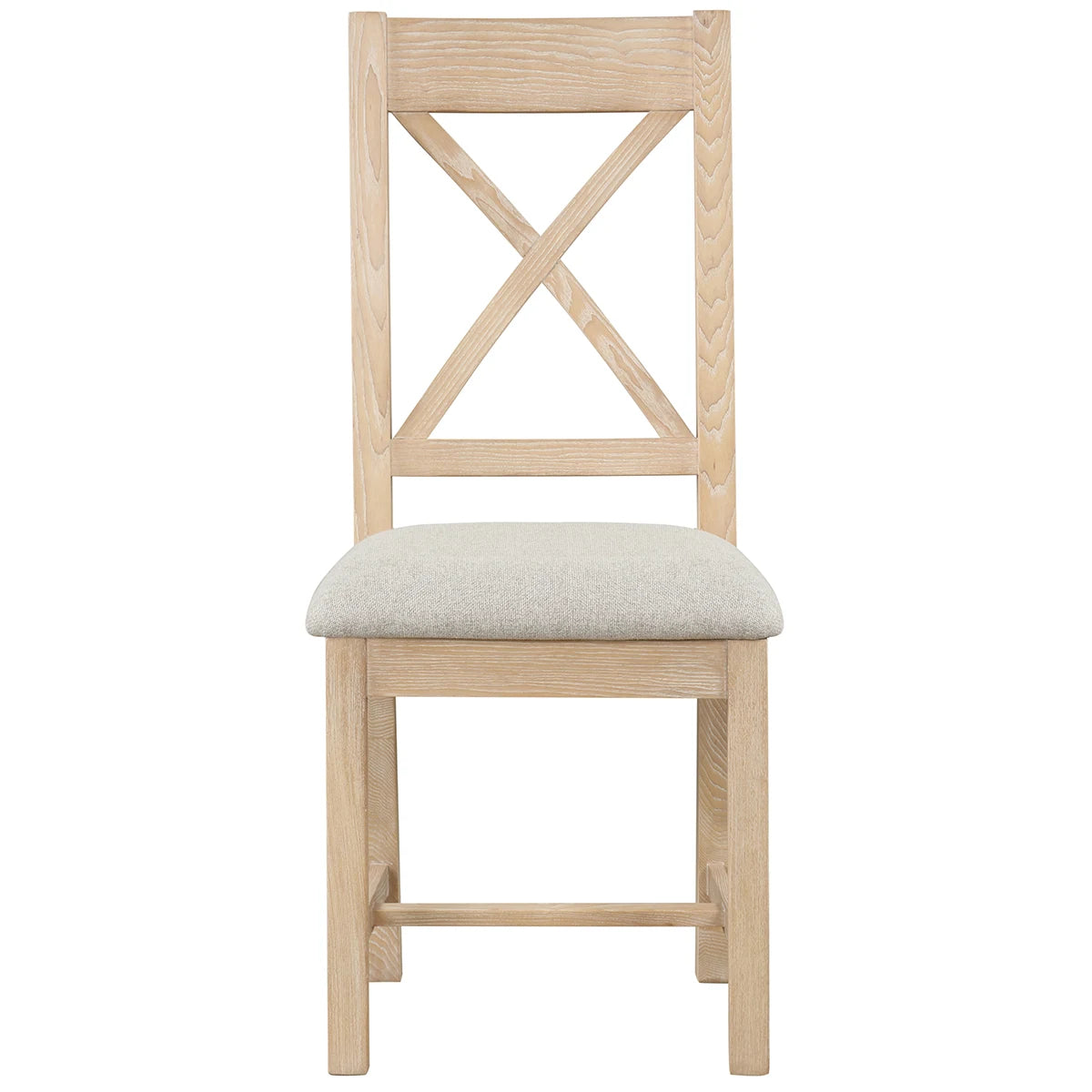 Cross Back Chair With Fabric Seat