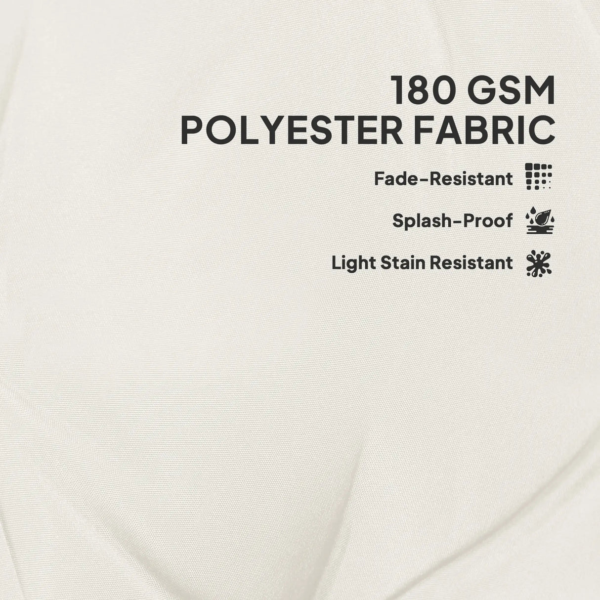 Outsunny Set of Four Padded Garden Seat Cushions - White