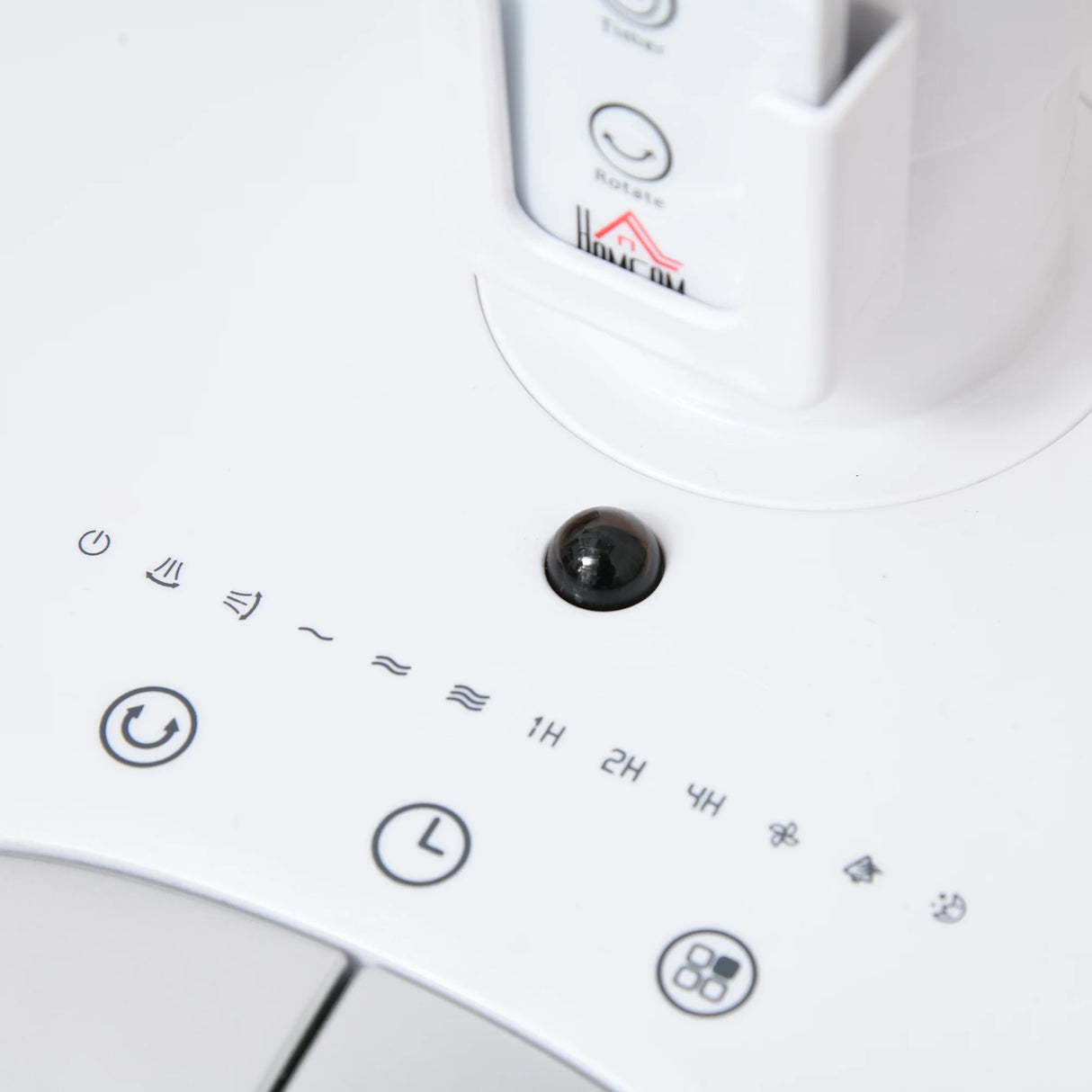 HOMCOM 9'' Air Circulator Fan 3 Speed 3 Mode, 70 Oscillation 90 Vertical Tilt, Height Adjustable, Remote Controller, for Living Room, Bedroom, Office, Black and White