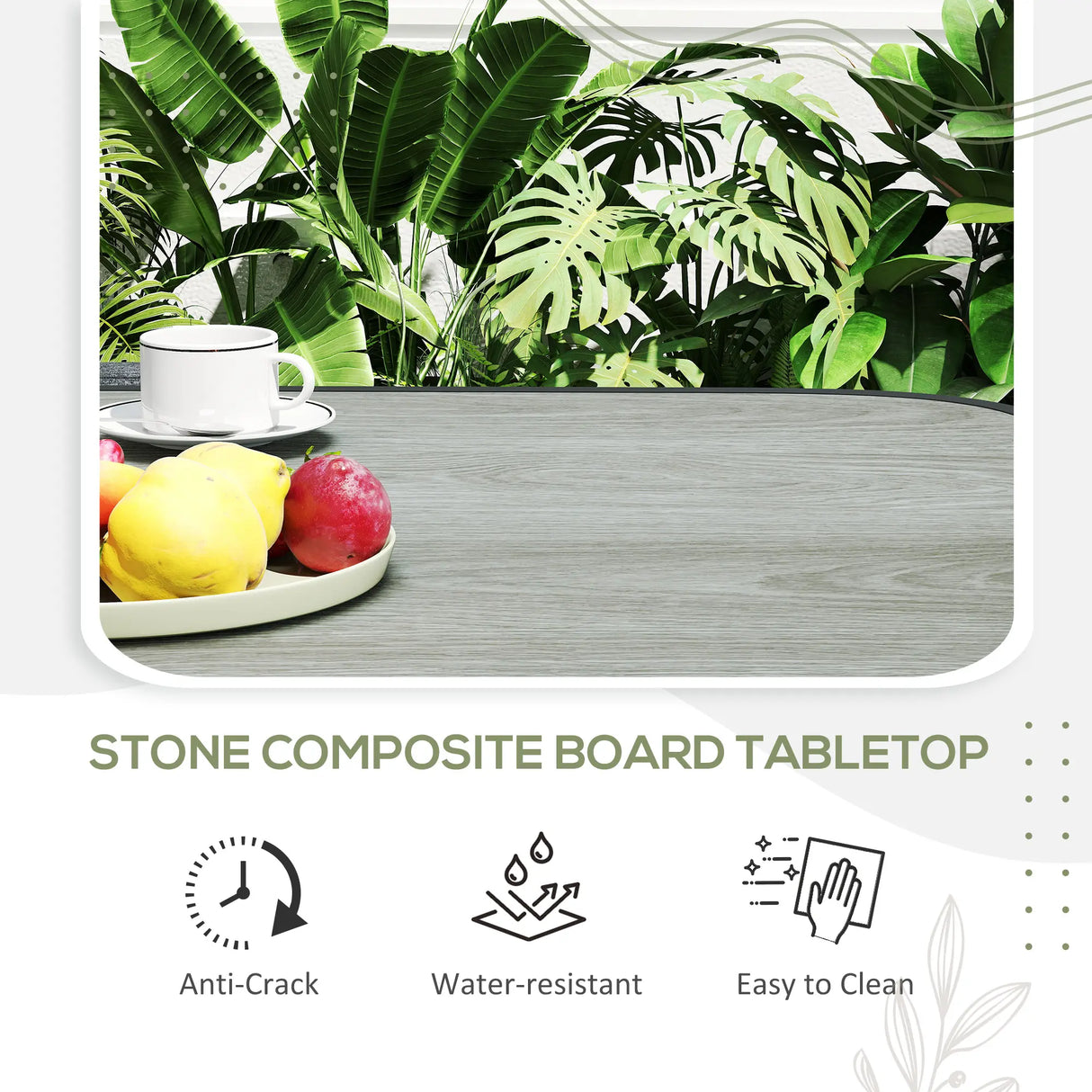 Outsunny 4-Seater Rattan Cube Garden Furniture Set with Cushions - Charcoal Grey