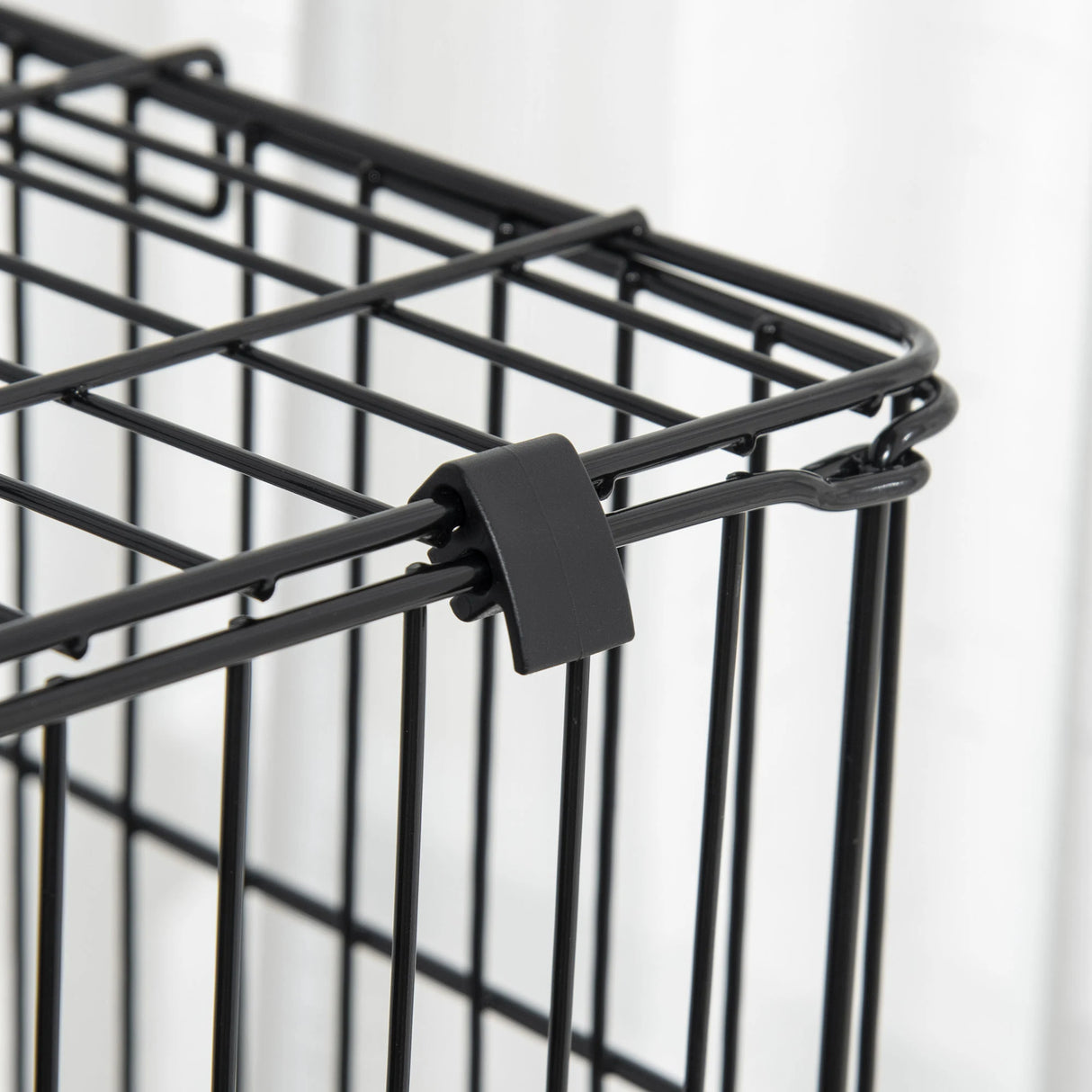 PawHut Four-Tier Small Animal Cage, for Bunnies, Ferrets, Chinchillas w/ Wheels, Tray - Black