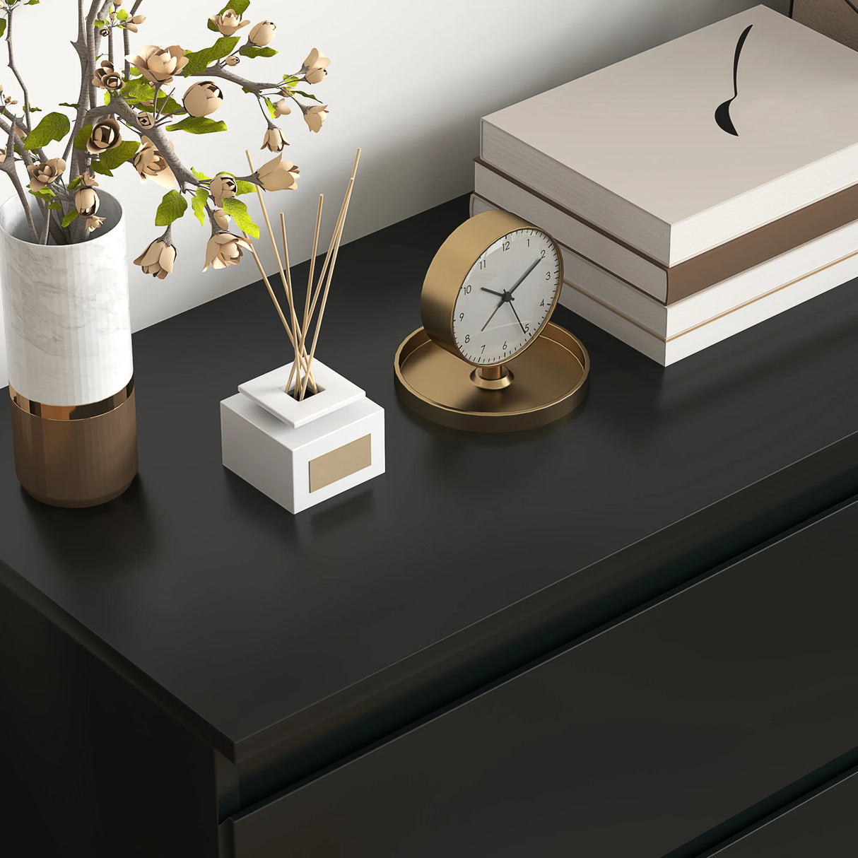 HOMCOM Chest of Three Drawers - Black