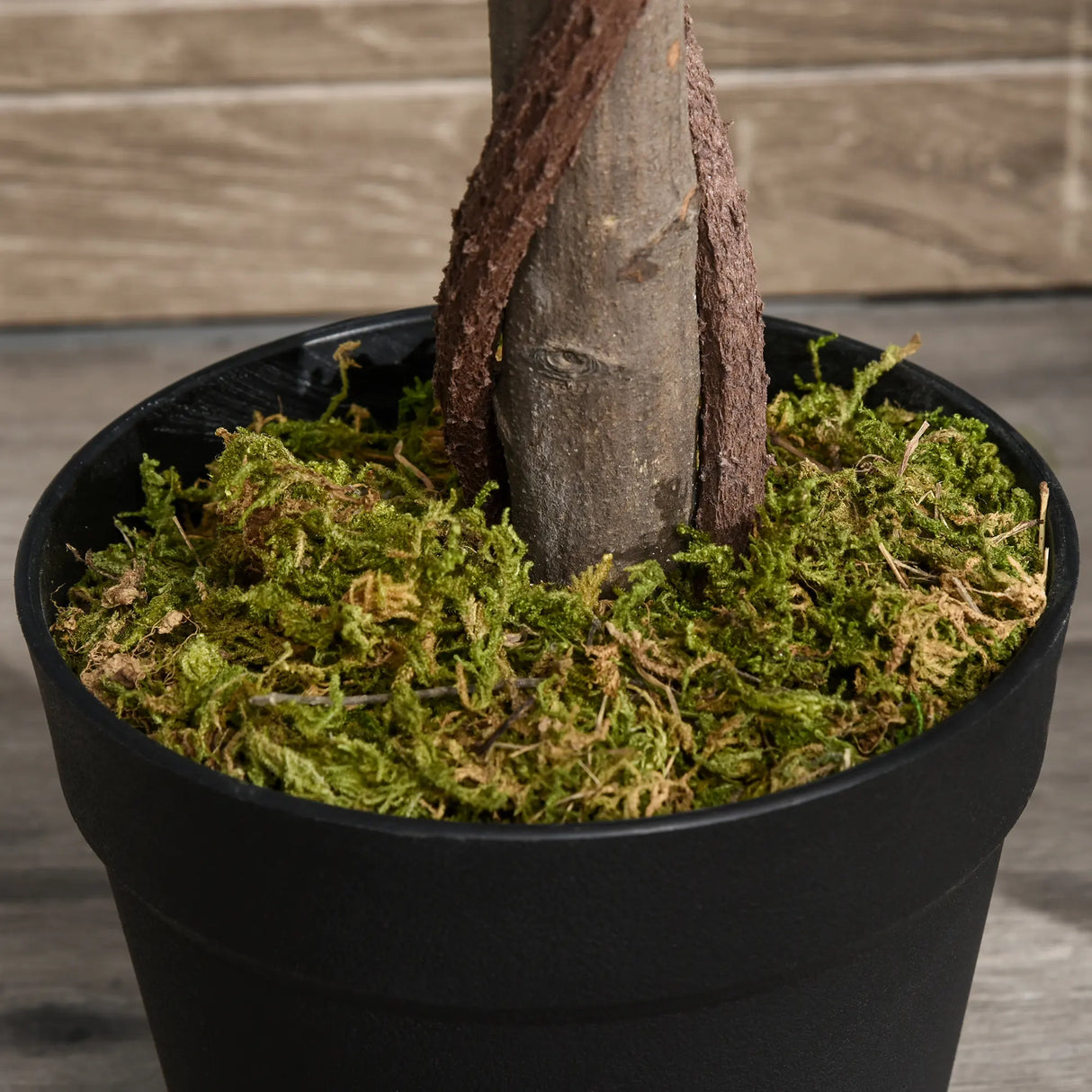 Outsunny Artificial Bay Laurel Topiary Trees w/ Pot Fake, Set Of 2 120cm/4FT Indoor Greenery Plant Home Office Garden Decor Green