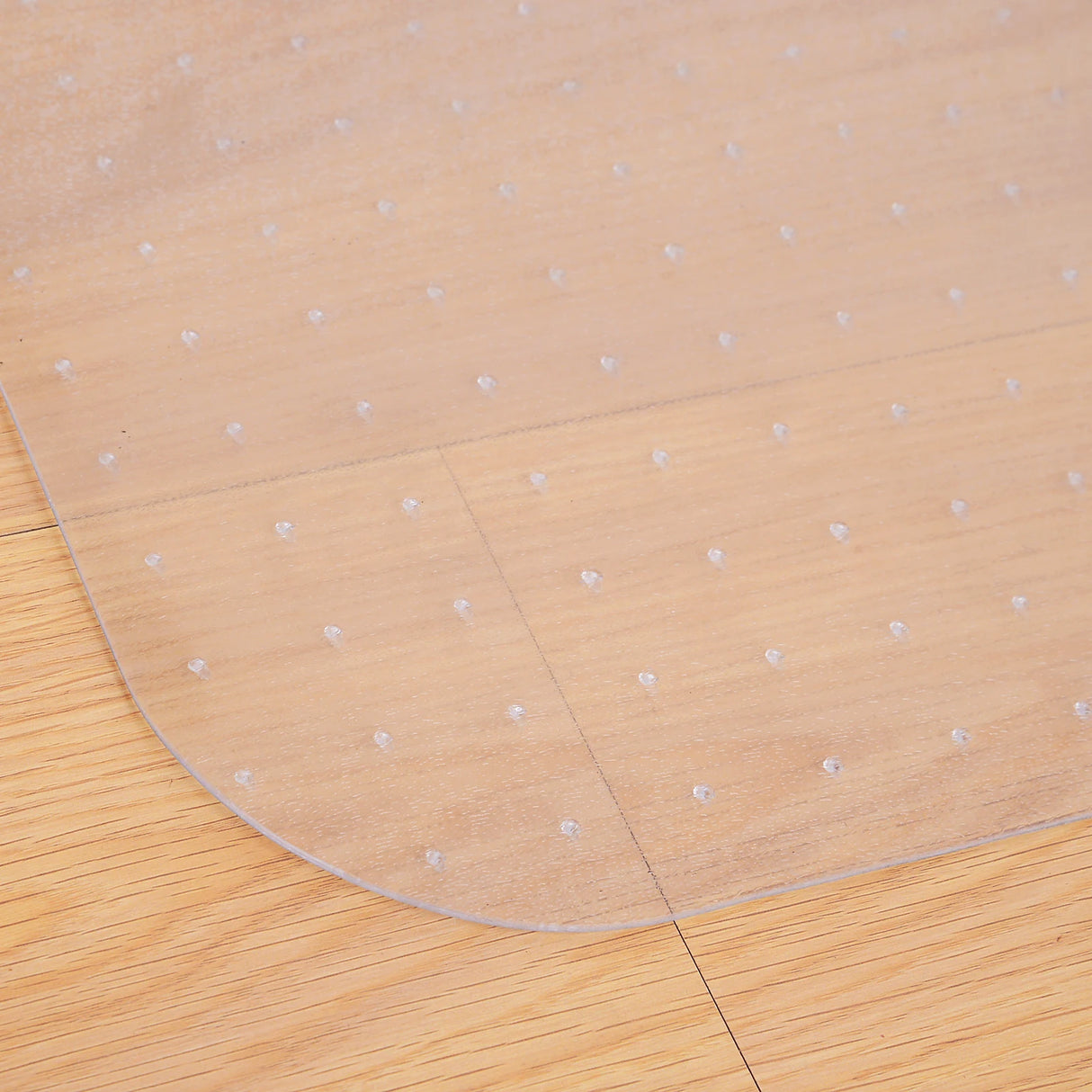 HOMCOM Office Carpet Protector Chair Mat Clear Spike Non Slip Studs Frosted Lipped