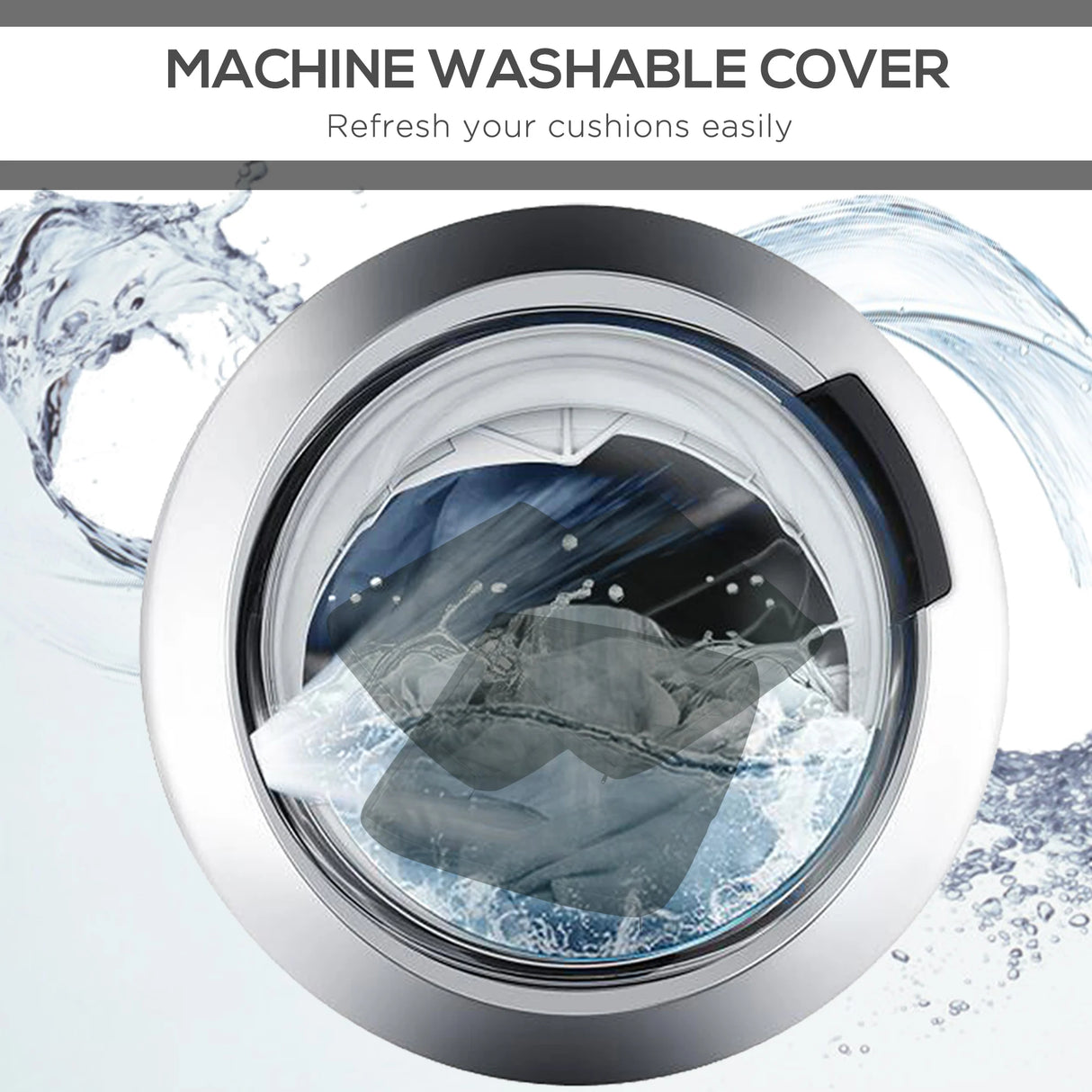 Outsunny Set of 14 Dining Set Cushions - Grey