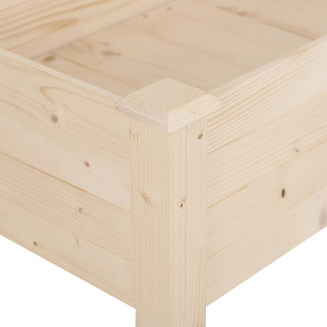 Outsunny Garden Wooden Planters14 Non-Woven Fabric, Rectangular Raised Bed,Fir Wood14Indoor/Outdoor, 122.5Lx56.5Wx76H cm