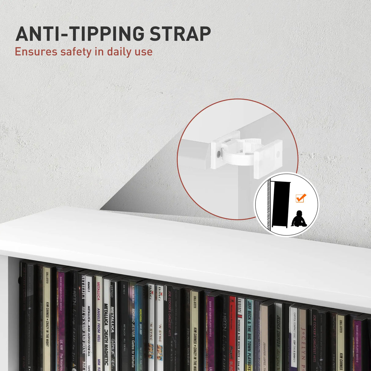 HOMCOM 360 CD Storage Unit - White