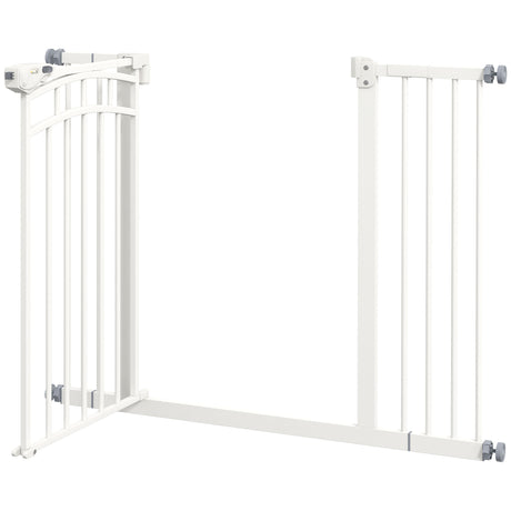 PawHut Pressure Fit Stair Gate, Dog Gate w/ Auto Closing Door for Small, Medium Dog, Easy Installation, for Width 74 to 100cm