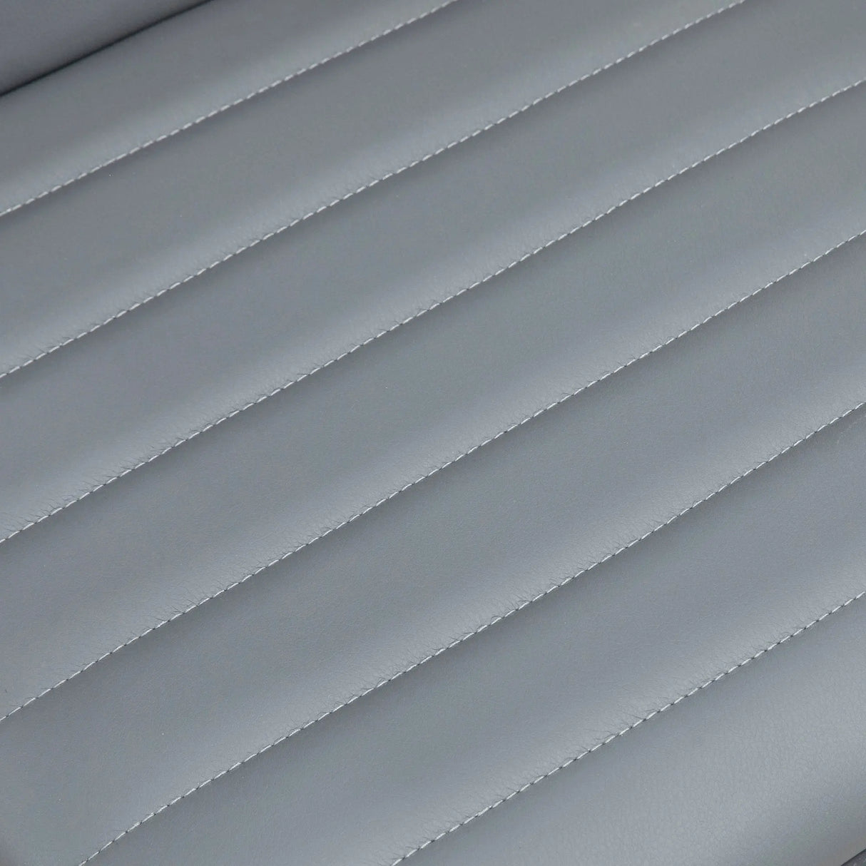 HOMCOM Armless Task Desk Chair, Swivel Office Chair with Faux Leather, Adjustable Seat Height, Chrome Base, Wheels for Home, Light Grey