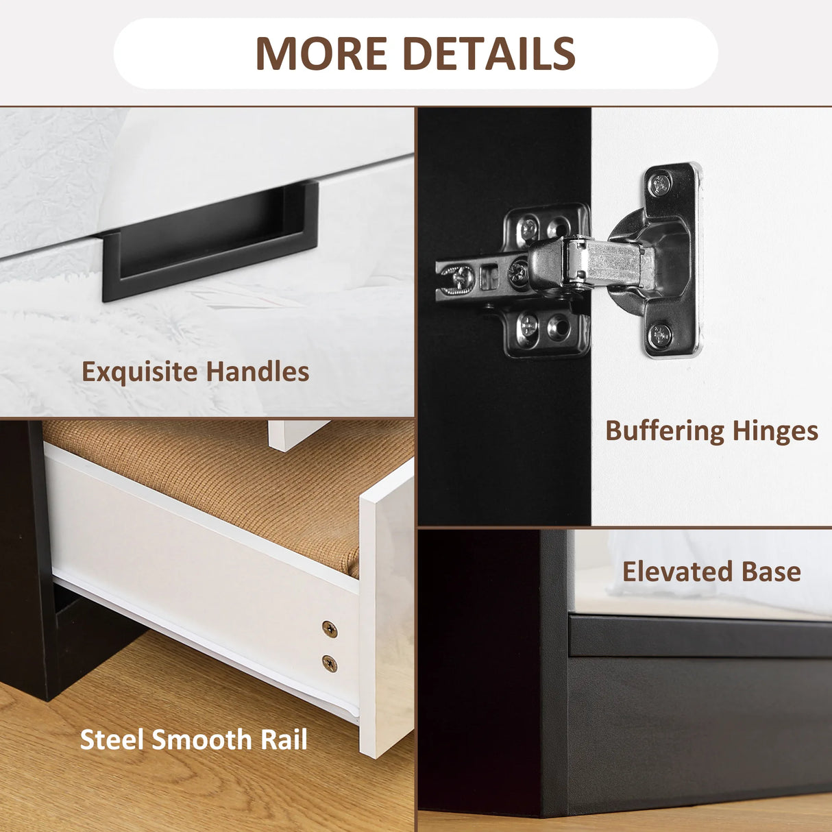 HOMCOM 2 Door Wardrobe, Modern Wardrobe with 3 Drawers and Hanging Rod for Bedroom, High Gloss White