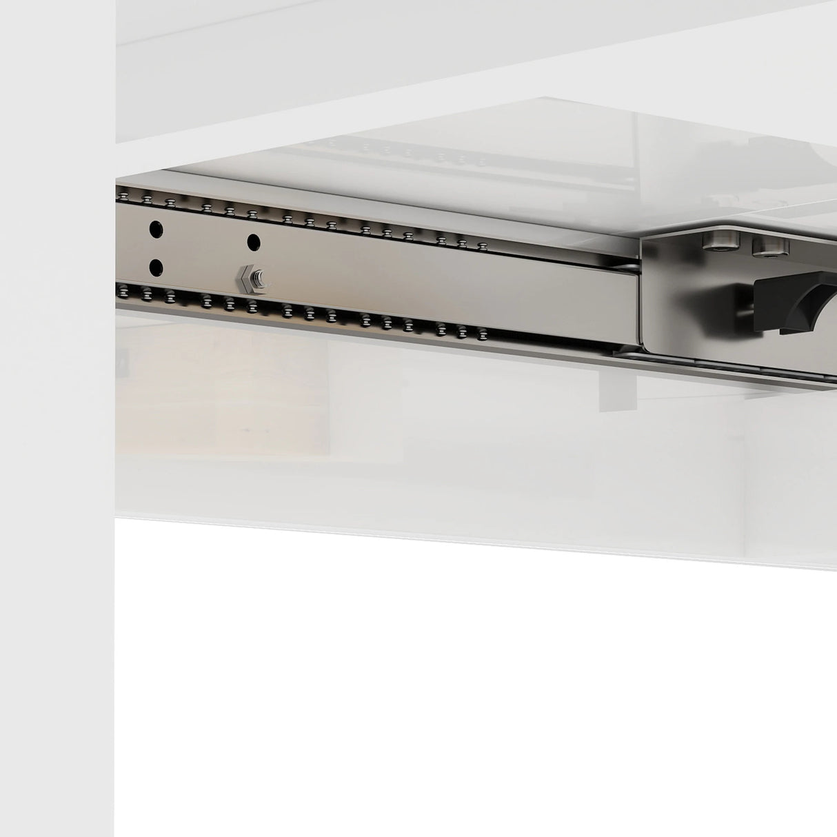 HOMCOM Extending Six-Person High Gloss Dining Table - White