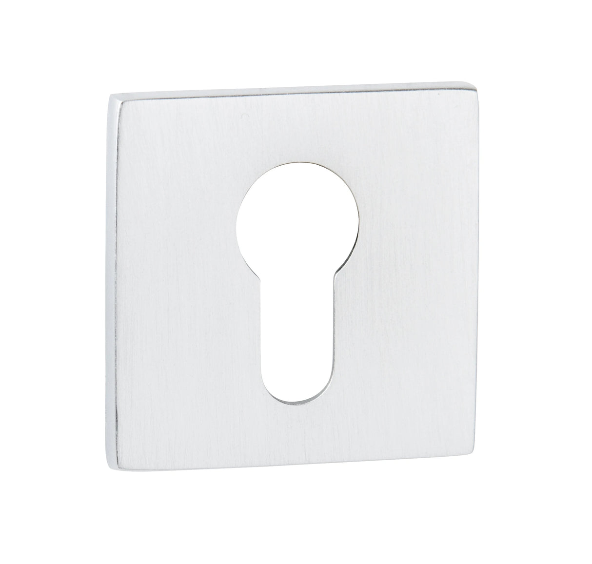 Tupai Exclusivo 5S Line Euro Escutcheons on 5mm Slimline Square Rose - White - Pair