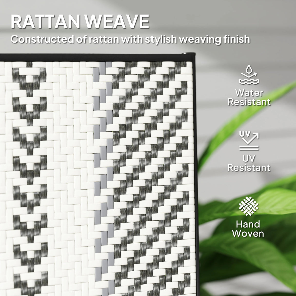 Outsunny Set of Two Rattan Reclining Garden Chairs - Grey