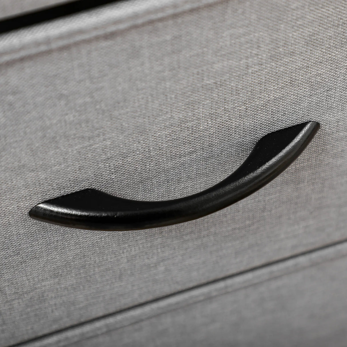 HOMCOM Fabric Chest of Drawers, Industrial Bedroom Dresser with 5 Fabric Drawers, Steel Frame and Wooden Top for Nursery, Living Room, Hallway, Grey