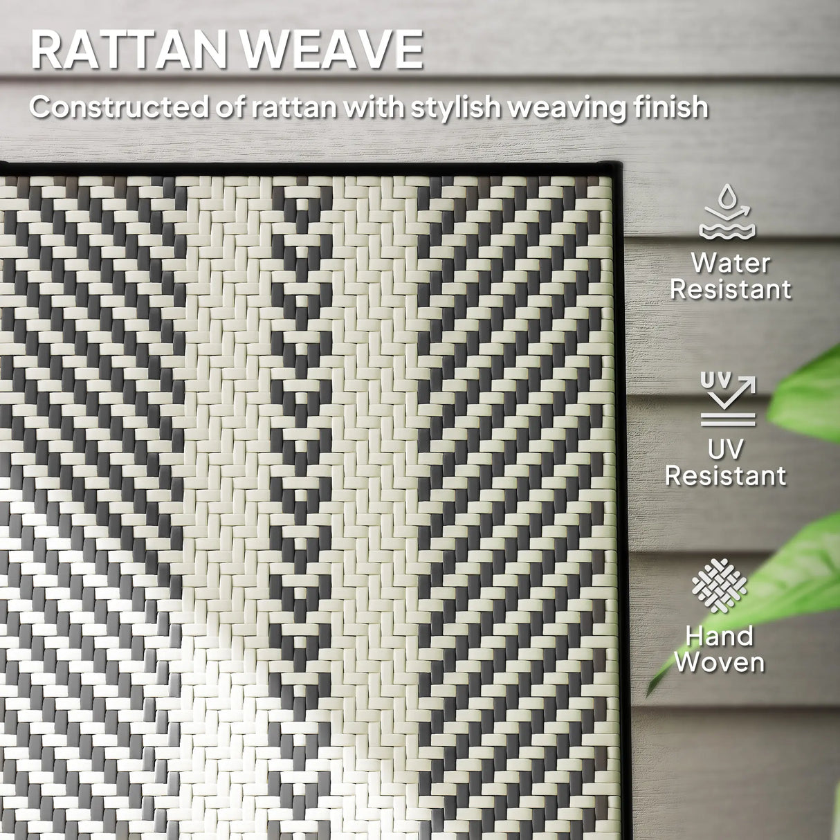 Outsunny Rattan Reclining Garden Chairs - Black