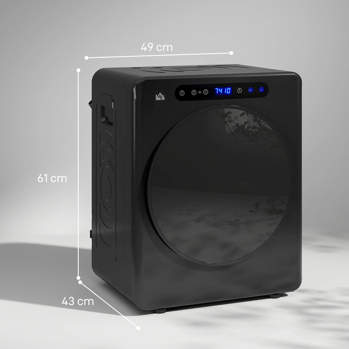 HOMCOM 4kg Compact 40-60C Tumble Dryer - Black