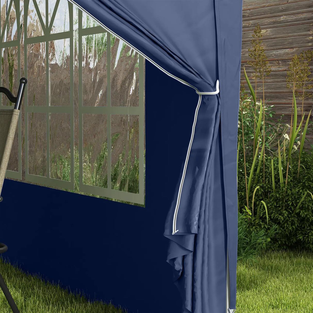 Outsunny 3 x 3(m) Pop Up Gazebo, Water and UV Resistant Party Tent Camping Canopy Marquee with Carry Bag, Blue