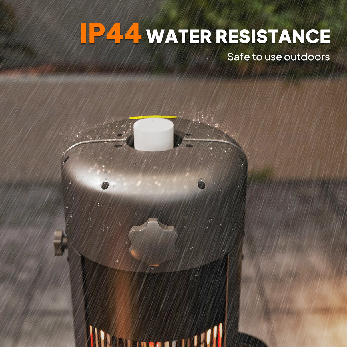 Outsunny Electric Umbrella Parasol Mounted Patio Heater for 25-70 mm Poles, 2000 W Outdoor Garden Heater with 2 Heat Setting, 6 Coverage, Tip-Over Protection, Black