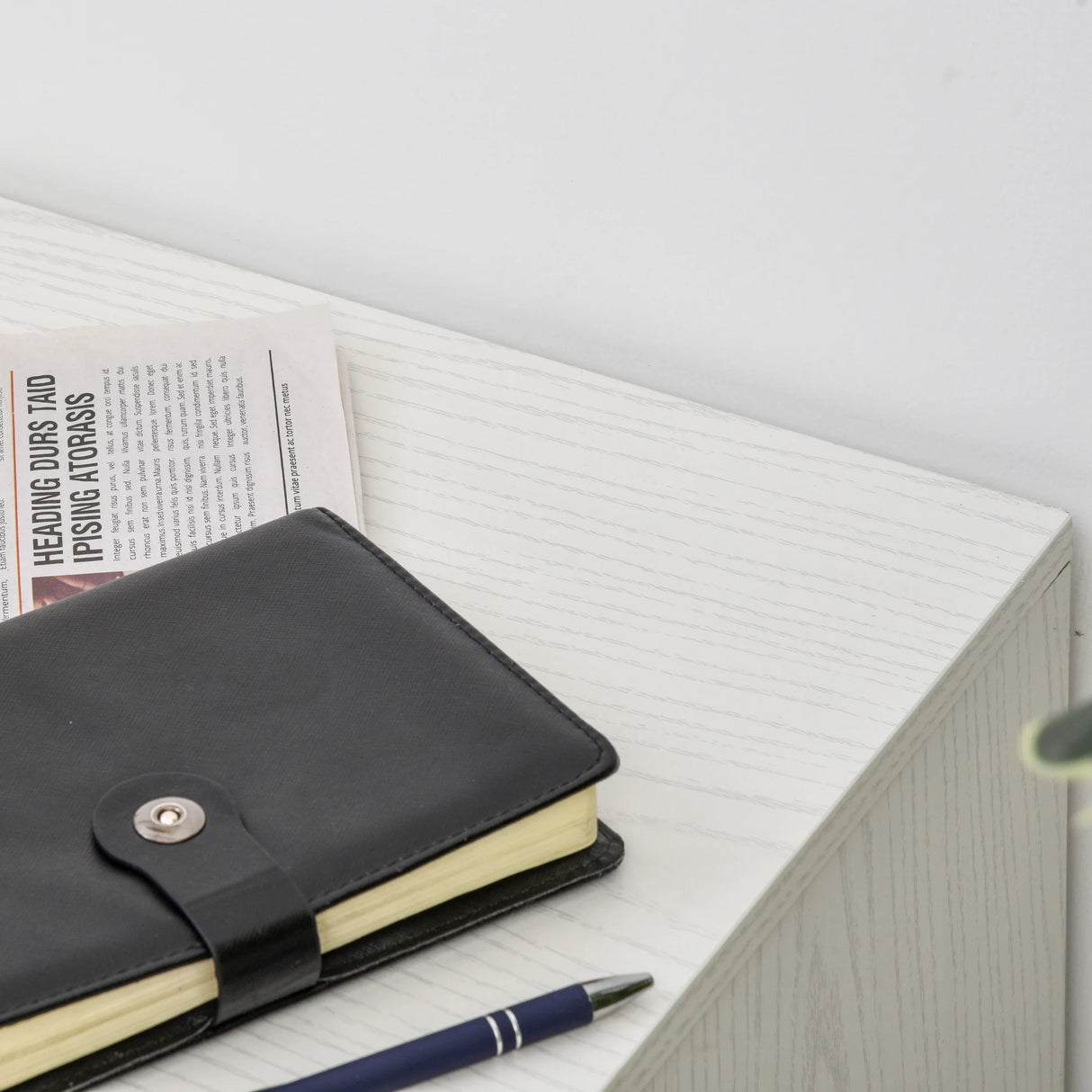 Vinsetto 2-Drawer Locking Office Filing Cabinet w/ 5 Wheels Rolling Storage Hanging A4 Cupboard Home Organisation White Wood Grain