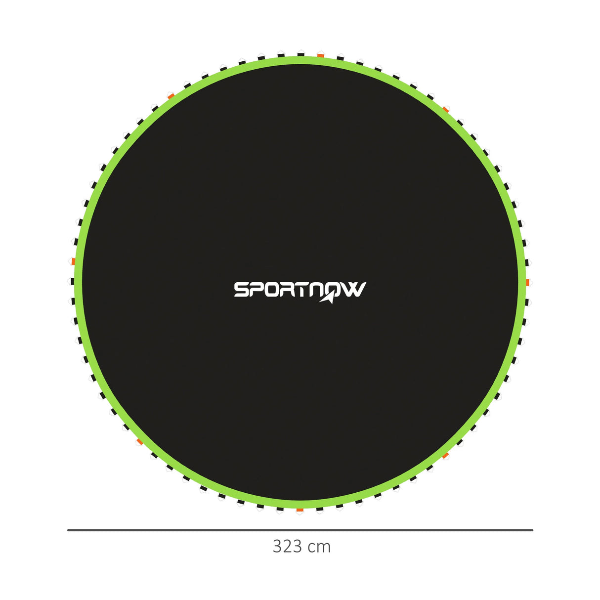 SPORTNOW Replacement Trampoline Mat with Spring Pull Tool, 72 V-Hooks, for 12ft Trampoline using 14cm Springs, Green