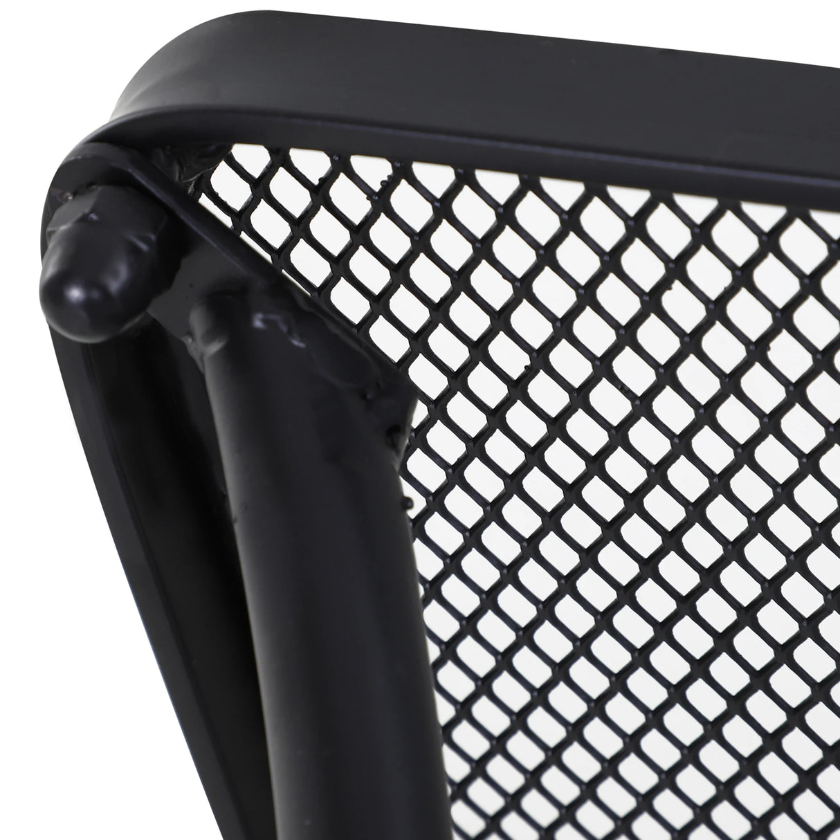 Outsunny Square Garden Metal Bistro Table Outdoor Patio Coffee Side Desk - Black 45L X 45W X 50H CM