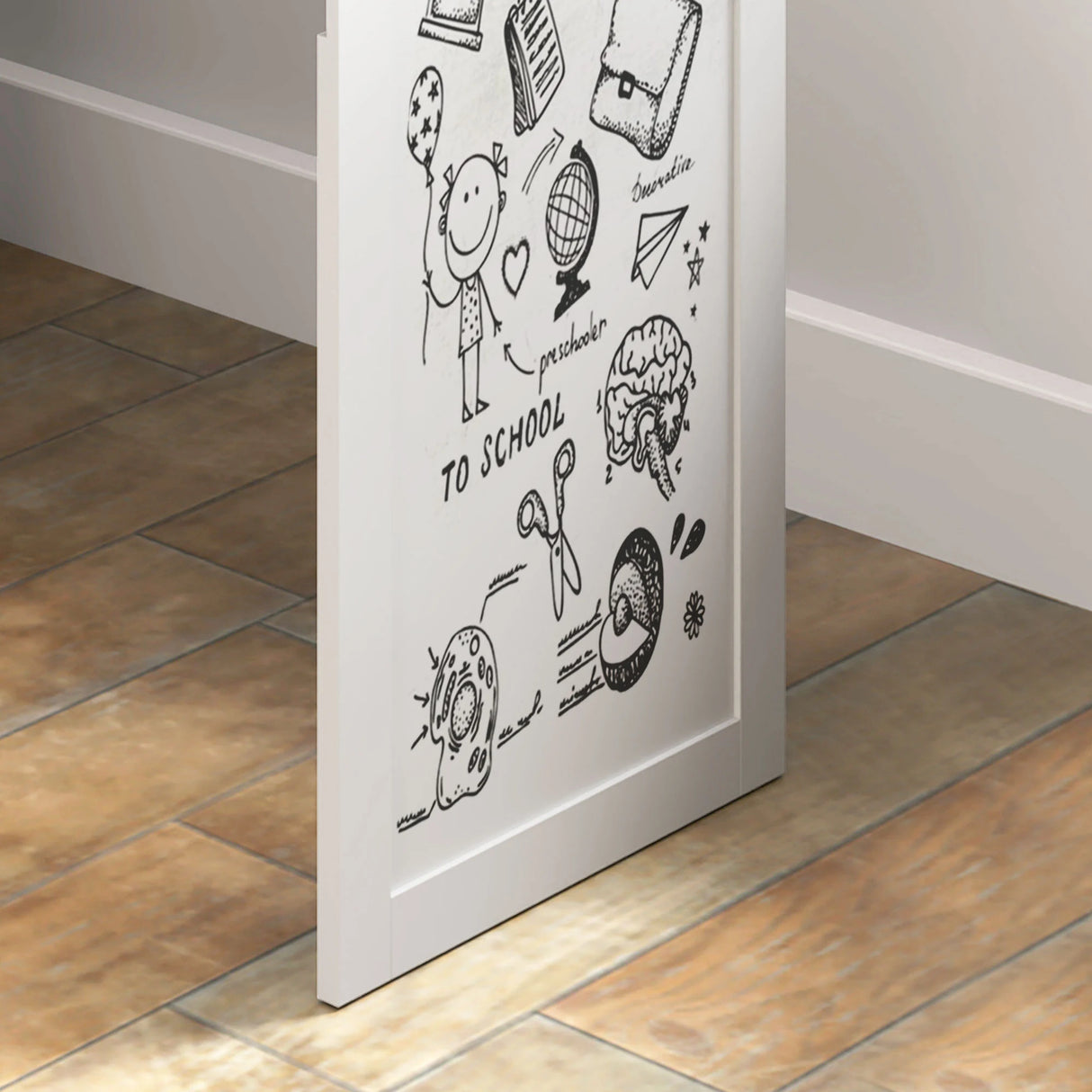 HOMCOM Fold-Out Desk 98cm with Storage and Writing Board, White