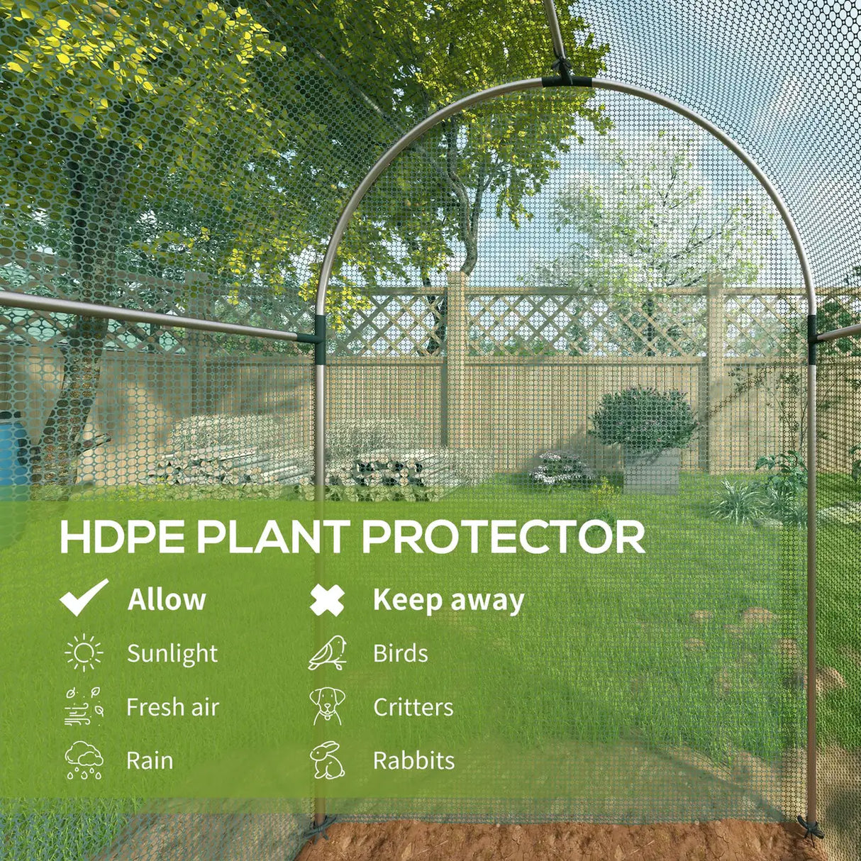 Outsunny 240 x 120cm Mini Polytunnel Greenhouse