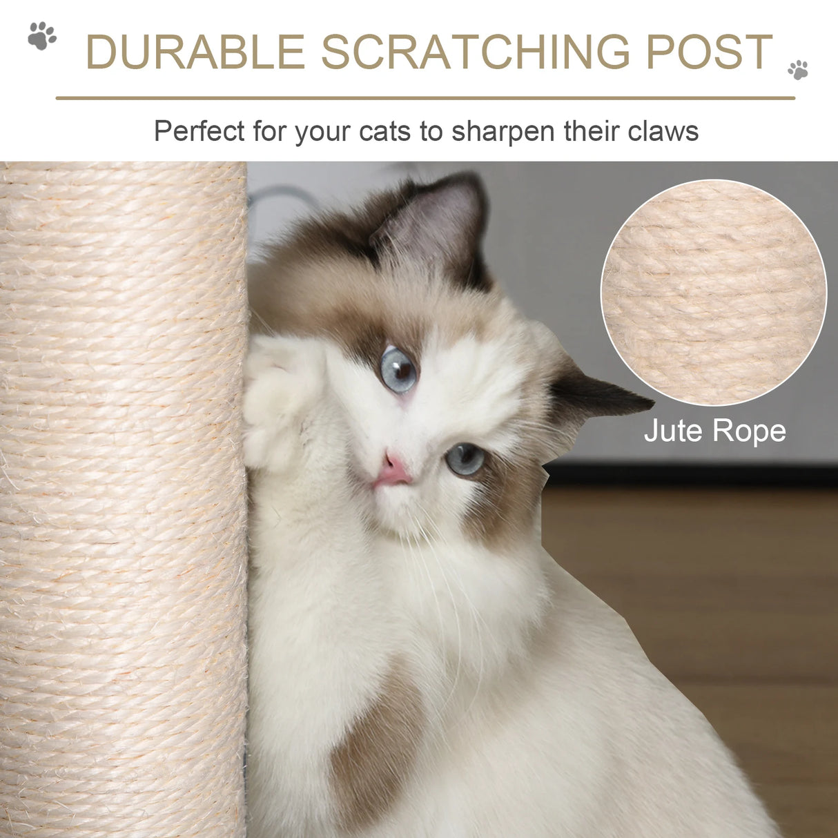 PawHut Cat Tree for Indoor Cats Kitten Tower Multi-level Activity Centre Pet Furniture with Scratching Post Condo Hanging Ropes Plush Perches Grey