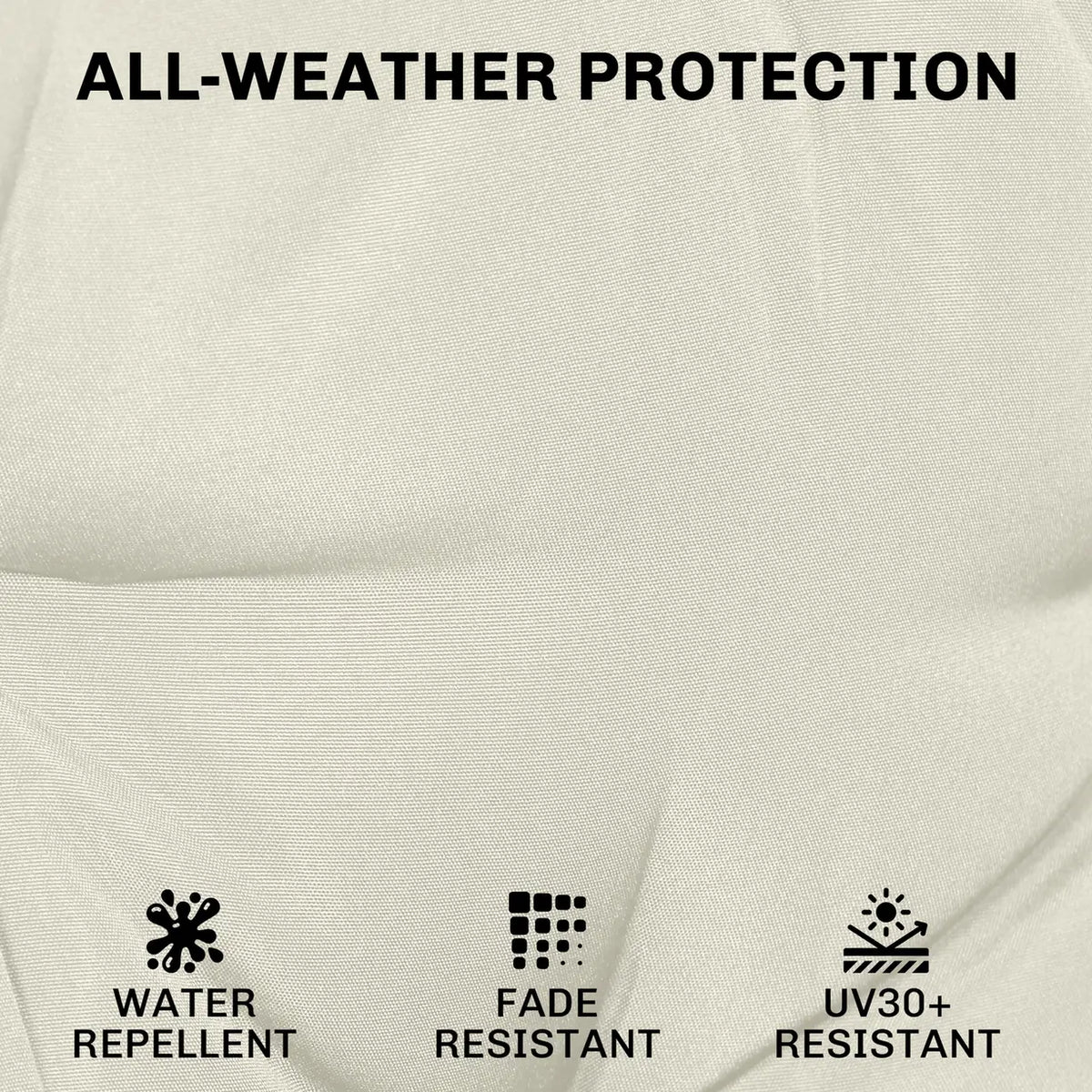 Outsunny Outdoor Chair Seat Cushions Set of 2, Garden Chair Cushions with 7cm Thick Foam & Ties, Cream White