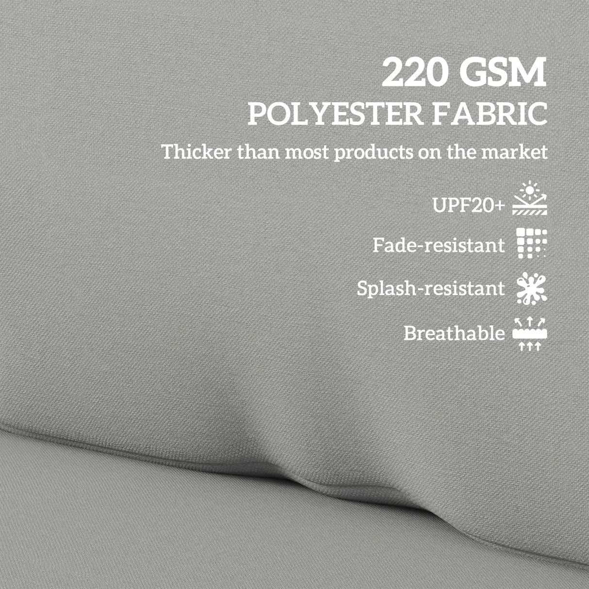 Outsunny Two Piece Seat Pallet and Back Cushions - Light Grey