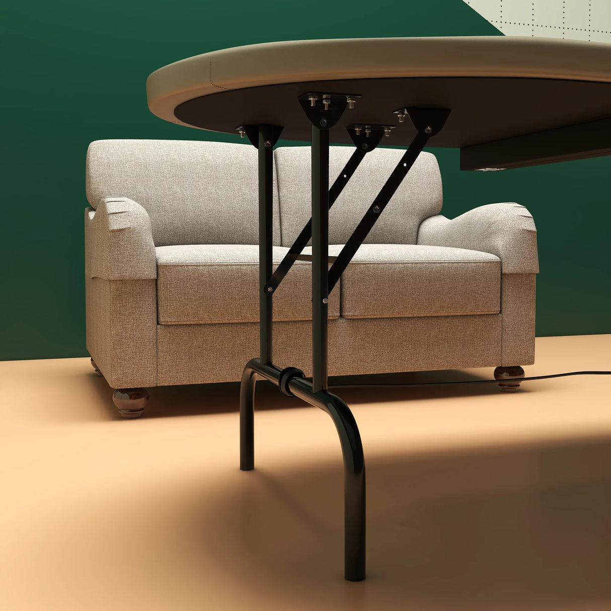 SPORTNOW 8 Player Folding Poker Table, with Cup Holders, Cushioning Edge, Brown and Blue