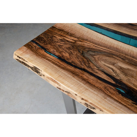 Aria Bespoke Blue Resin Dining Table