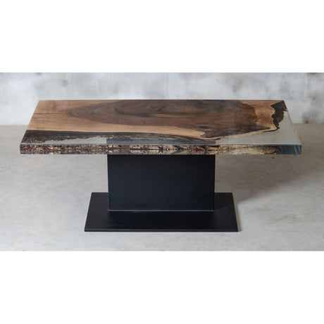 Aria Clear Resin Square Coffee Table